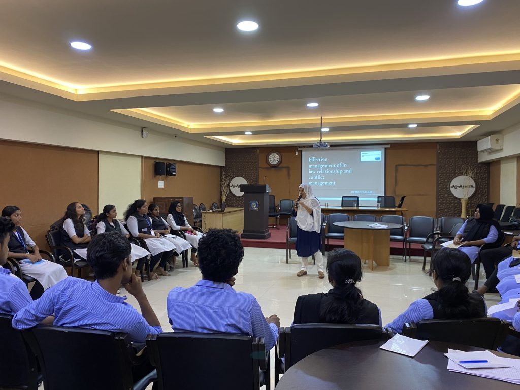 Founder Nishi Salam giving a counselling session